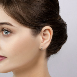 Cercei din aur 18K cu diamante 0,08 ct., model Orsini 00039BL Cercei din aur 18K cu diamante 0,08 ct., model Orsini 00039BL
