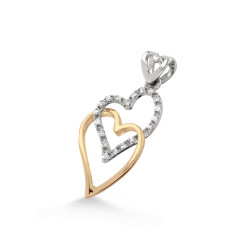 Pandantiv inimioara din aur 18K cu diamante 0,12 ct., model Orsini 0196CI Pandantiv inimioara din aur 18K cu diamante 0,12 ct., model Orsini 0196CI