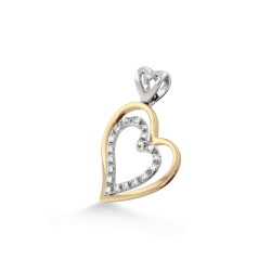 Pandantiv inimioara din aur 18K cu diamante 0,12 ct., model Orsini 0199CI Pandantiv inimioara din aur 18K cu diamante 0,12 ct., model Orsini 0199CI