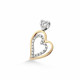 Pandantiv inimioara din aur 18K cu diamante 0,12 ct., model Orsini 0199CI