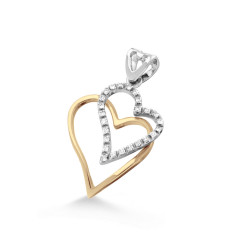 Pandantiv inimioara din aur 18K cu diamante 0,15 ct., model Orsini 0221CI Pandantiv inimioara din aur 18K cu diamante 0,15 ct., model Orsini 0221CI
