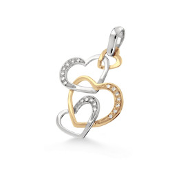Pandantiv inimioara din aur 18K cu diamante 0,10 ct., model Orsini 0304CI Pandantiv inimioara din aur 18K cu diamante 0,10 ct., model Orsini 0304CI