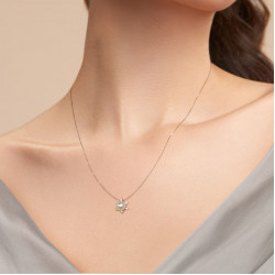 Lantisor din aur 18K cu pandantiv cu perla 0,50 gr. si diamante 0,12 ct., model Orsini CI1364 Lantisor din aur 18K cu pandantiv cu perla 0,50 gr. si diamante 0,12 ct., model Orsini CI1364