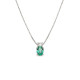 Lantisor din aur 18K cu pandantiv cu smarald 0,19 ct. si diamant 0,04 ct., model Orsini CI1444S Lantisor din aur 18K cu pandantiv cu smarald 0,19 ct. si diamant 0,04 ct., model Orsini CI1444S