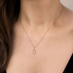 Lantisor din aur 18K cu pandantiv cu diamante brown 0,35 ct., model Orsini CI1644-BW1 Lantisor din aur 18K cu pandantiv cu diamante brown 0,35 ct., model Orsini CI1644-BW1