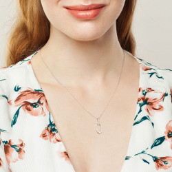 Lantisor din aur 18K cu pandantiv cu diamante 0,35 ct., model Orsini CI1644