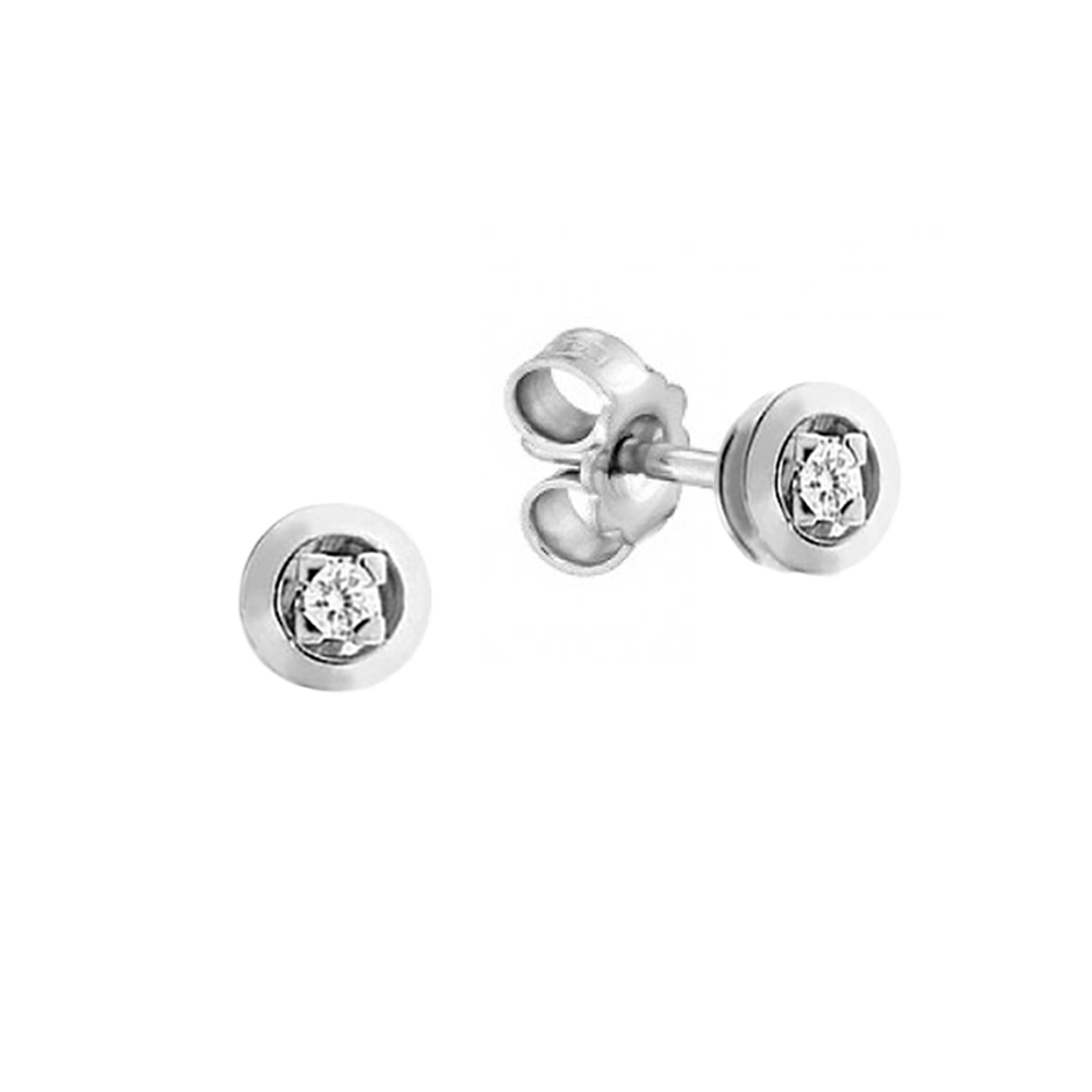 Cercei din aur 18K cu diamante 0,06 ct., model Orsini 00223BL Cercei din aur 18K cu diamante 0,06 ct., model Orsini 00223BL