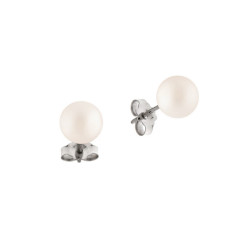 Cercei din aur alb 18K cu perle 0,20 gr., model Orsini 00249BL-01