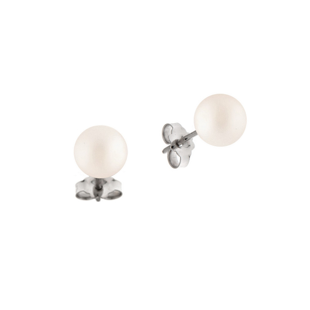 Cercei din aur alb 18K cu perle 0,70 gr., model Orsini 00249BL-03