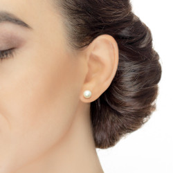 Cercei din aur 18K cu perle 1,00 gr., model Orsini 00256BL-02 Cercei din aur 18K cu perle 1,00 gr., model Orsini 00256BL-02