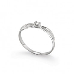 Inel de logodna din aur 18K cu diamant 0,05 ct., model Orsini 01018-05