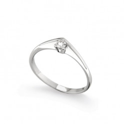 Inel de logodna din aur 18K cu diamant 0,05 ct., model Orsini 01020-05
