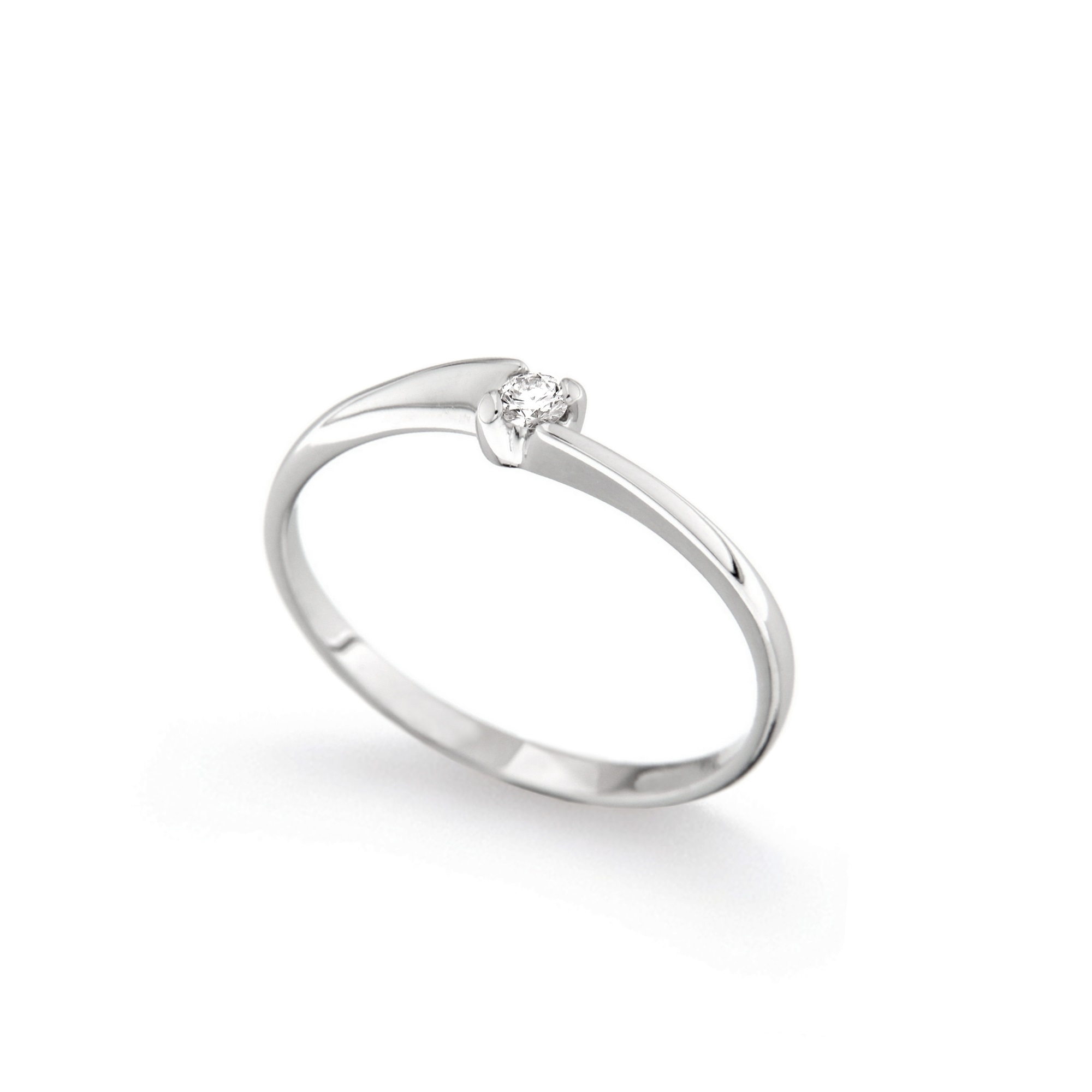 Inel de logodna din aur 18K cu diamant 0,05 ct., model Orsini 01022-05
