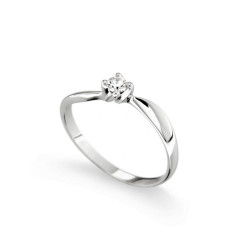Inel de logodna din aur 18K cu diamant 0,10 ct., model Orsini 01024-10
