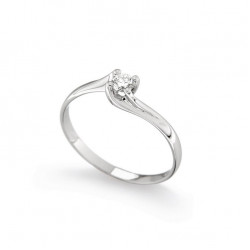 Inel de logodna din aur 18K cu diamant 0,15 ct., model Orsini 01027-15