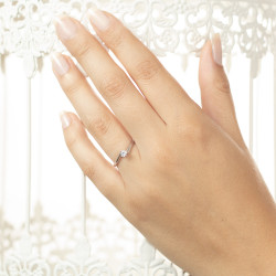 Inel de logodna din aur 18K cu diamant 0,15 ct., model Orsini 01028-15