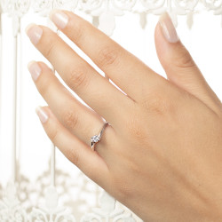 Inel de logodna din aur 18K cu diamant 0,20 ct., model Orsini 01033-20