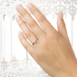 Inel de logodna din aur 18K cu diamant 0,10 ct., model Orsini 01039-10 Inel de logodna din aur 18K cu diamant 0,10 ct., model Orsini 01039-10