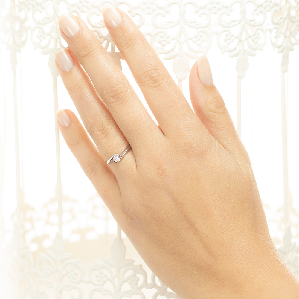 Inel de logodna din aur 18K cu diamant 0,20 ct., model Orsini 01042-20