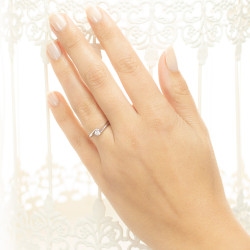 Inel de logodna din aur 18K cu diamant 0,20 ct., model Orsini 01042-20