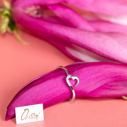 Inel din aur 18K cu diamante 0,02 ct., model inima, Orsini 01059