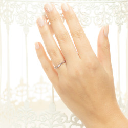 Inel de logodna din aur 18K cu diamant 0,05 ct., model Orsini 01061 Inel de logodna din aur 18K cu diamant 0,05 ct., model Orsini 01061