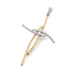 Pandantiv cruce din aur 18K cu diamante 0,21 ct., model Orsini 0162CI Pandantiv cruce din aur 18K cu diamante 0,21 ct., model Orsini 0162CI