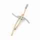 Pandantiv cruce din aur 18K cu diamante 0,21 ct., model Orsini 0162CI