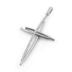 Pandantiv cruce din aur 18K cu diamante 0,21 ct., model Orsini 0163CI Pandantiv cruce din aur 18K cu diamante 0,21 ct., model Orsini 0163CI