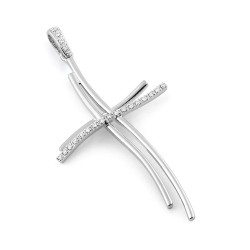 Pandantiv cruce din aur 18K cu diamante 0,16 ct., model Orsini 0165CI Pandantiv cruce din aur 18K cu diamante 0,16 ct., model Orsini 0165CI