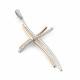 Pandantiv cruce din aur 18K cu diamante 0,16 ct., model Orsini 0165CI