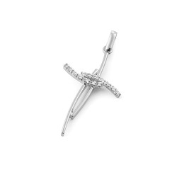 Pandantiv cruciulita din aur 18K cu diamante 0,07 ct., model Orsini 0167CI Pandantiv cruciulita din aur 18K cu diamante 0,07 ct., model Orsini 0167CI