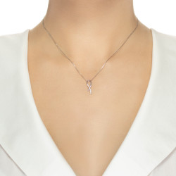 Lantisor din aur 18K cu pandantiv cu diamante 0,05 ct., model Orsini 0327CI Lantisor din aur 18K cu pandantiv cu diamante 0,05 ct., model Orsini 0327CI