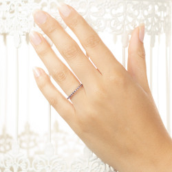 Inel eternity din aur 18K cu diamante negre 0,32 ct., model Orsini 0850-N Inel eternity din aur 18K cu diamante negre 0,32 ct., model Orsini 0850-N