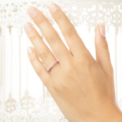 Inel eternity din aur 18K cu rubine 0,25 ct., model Orsini 0850-R Inel eternity din aur 18K cu rubine 0,25 ct., model Orsini 0850-R