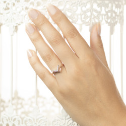 Inel din aur 18K cu diamante 0,06 ct., model Orsini 0962