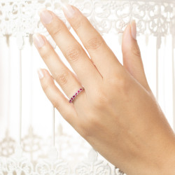 Inel din aur 18K cu rubine 0,34 ct., model Orsini 1740G-R Inel din aur 18K cu rubine 0,34 ct., model Orsini 1740G-R