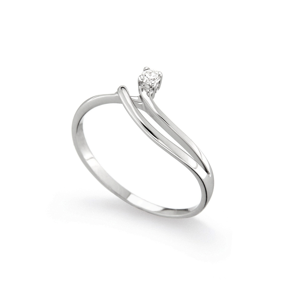 Inel de logodna din aur alb 18K cu diamant 0,04 ct., model Orsini 2330G Inel de logodna din aur alb 18K cu diamant 0,04 ct., model Orsini 2330G