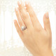 Inel de logodna din aur 18K cu perla si diamante 0,17 ct., model Orsini 2370G