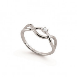 Inel de logodna din aur 18K cu diamant 0,03 ct., model Orsini 2439G Inel de logodna din aur 18K cu diamant 0,03 ct., model Orsini 2439G