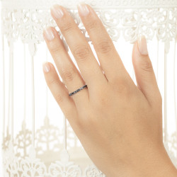Inel eternity din aur 18K cu diamante negre 0,80 ct., model Orsini 2577G-N Inel eternity din aur 18K cu diamante negre 0,80 ct., model Orsini 2577G-N