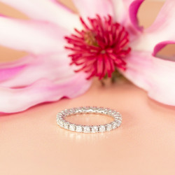 Inel eternity din aur 18K cu diamante 0,90 ct., model Orsini 2702G Inel eternity din aur 18K cu diamante 0,90 ct., model Orsini 2702G