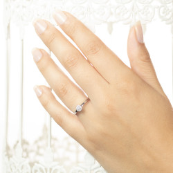 Inel de logodna din aur 18K cu diamante 0,13 ct., model Orsini 2742G-M