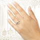 Inel de logodna din aur 18K cu acvamarin 0,98 ct. si diamante 0,02 ct., model Orsini 2755G-5X7