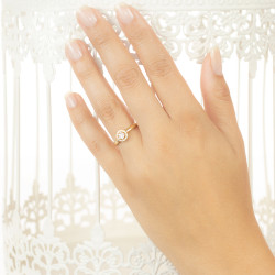 Inel de logodna din aur 18K cu diamante 0,17 ct., model Orsini 2802G Inel de logodna din aur 18K cu diamante 0,17 ct., model Orsini 2802G