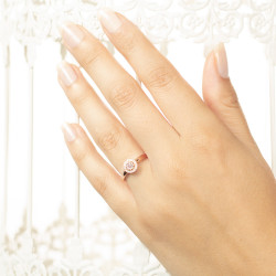 Inel de logodna din aur 18K cu diamante 0,17 ct., model Orsini 2802G-BW1 Inel de logodna din aur 18K cu diamante 0,17 ct., model Orsini 2802G-BW1