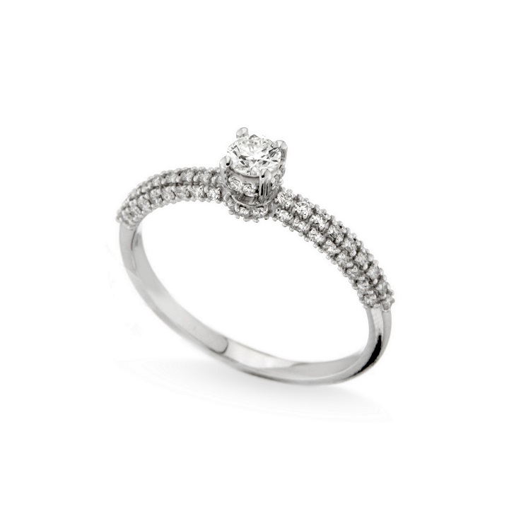 Inel de logodna din aur 18K cu diamante 0,55 ct., model Orsini 2858G Inel de logodna din aur 18K cu diamante 0,55 ct., model Orsini 2858G