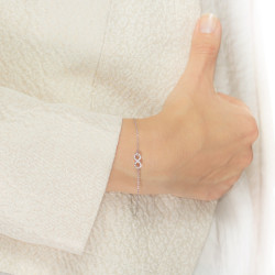 Bratara din aur 18K cu diamante 0,10 ct., model infinit, Orsini BR0176