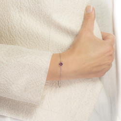 Bratara din aur 18K cu diamante 0,11 ct. si rubine 0,06 ct., model Orsini Romania Special BR0190-B Bratara din aur 18K cu diamante 0,11 ct. si rubine 0,06 ct., model Orsini Romania Special BR0190-B