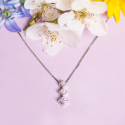 Lantisor din aur 18K cu pandantiv cu diamante 0,15 ct., model Orsini CI1110S-1 Lantisor din aur 18K cu pandantiv cu diamante 0,15 ct., model Orsini CI1110S-1